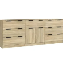 3-delige Dressoirs bewerkt hout>vidaXL New