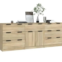 3-delige Dressoirs bewerkt hout><noscript><img width=