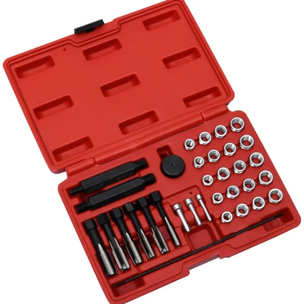 Garageuitrusting & Gereedschap*vidaXL 33-delige Gloeibougie schroefdraadreparatieset M8 M10 M12