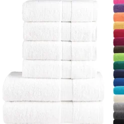 6-delige Handdoekenset SOLUND 600 g/m²>vidaXL New