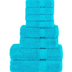 Linnengoed*vidaXL 8-delige Handdoekenset SOLUND 600 g/m² Turquoise
