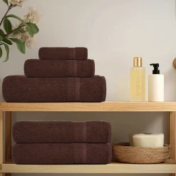 Linnengoed*vidaXL 12-delige Handdoekenset FROGN 360 g/m² Bruin