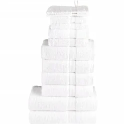 Linnengoed*vidaXL 12-delige Handdoekenset SOLUND 600 g/m² Wit