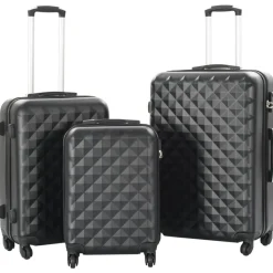 Bagage & Tassen*vidaXL 3-delige Harde kofferset ABS Zwart