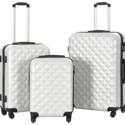 Bagage & Tassen*vidaXL 3-delige Harde kofferset ABS helder kleurig Zilver