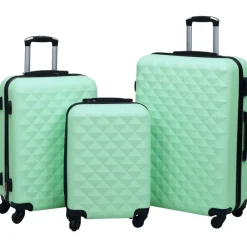 Bagage & Tassen*vidaXL 3-delige Harde kofferset ABS mintkleurig Mintgroen