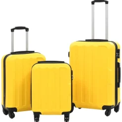 Bagage & Tassen*vidaXL 3-delige Harde kofferset ABS Geel