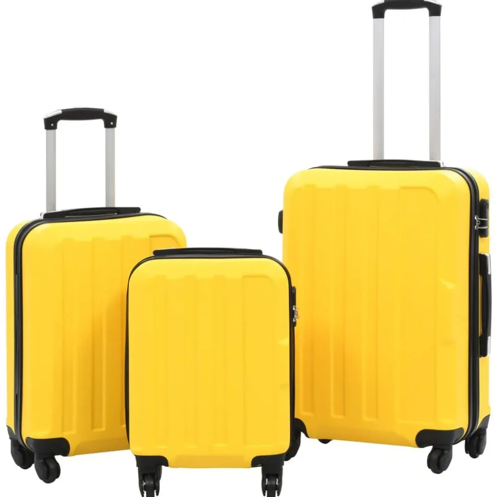 Bagage & Tassen*vidaXL 3-delige Harde kofferset ABS Geel