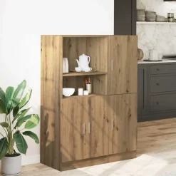 2-delige Keukenkastenset bewerkt hout artisanaal eikenkleur><noscript><img width=