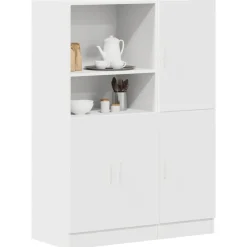 Boekenkasten & Wandplanken*vidaXL 2-delige Keukenkastenset bewerkt hout Wit