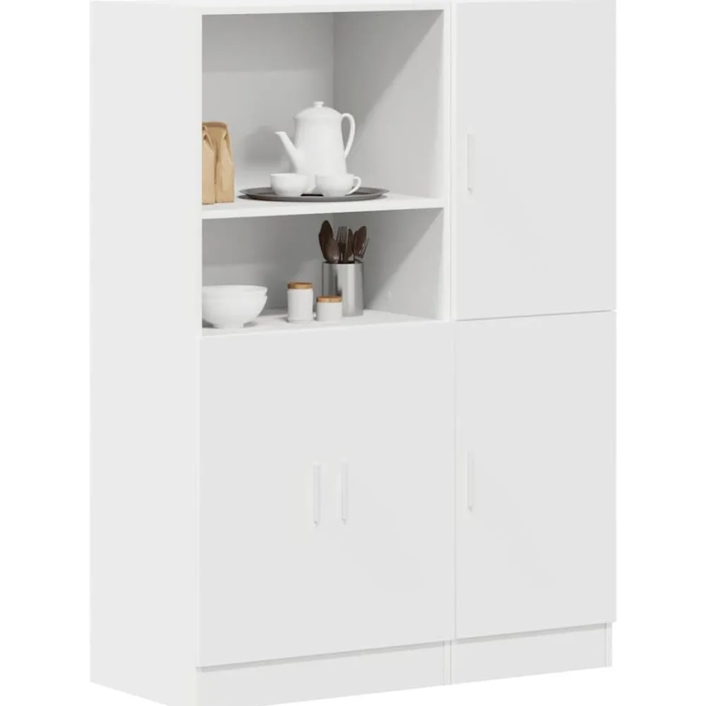 Boekenkasten & Wandplanken*vidaXL 2-delige Keukenkastenset bewerkt hout Wit
