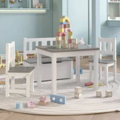 3-delige Kindertafel- en stoelenset MDF>vidaXL