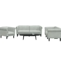 2-delige Loungeset fluweel geel>vidaXL New