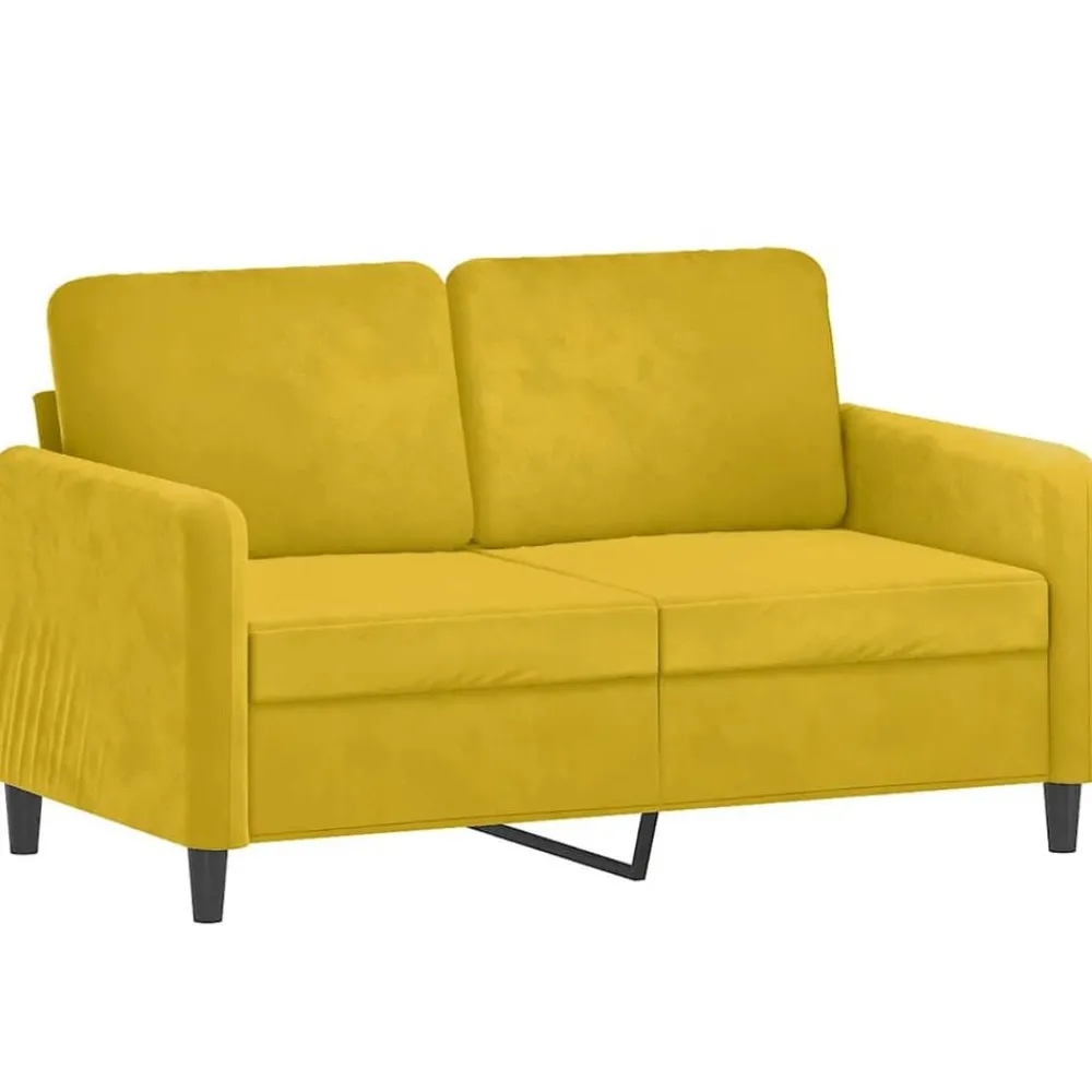 Banken*vidaXL 3-delige Loungeset fluweel Geel