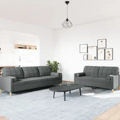 2-delige Loungeset met sierkussens stof><noscript><img width=