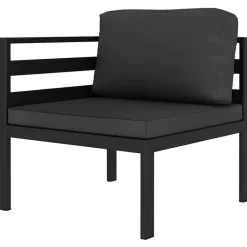 6-delige Loungeset met kussens aluminium antraciet><noscript><img width=