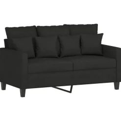 Banken*vidaXL 3-delige loungeset met kussens stof Zwart