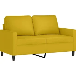 Banken*vidaXL 2-delige Loungeset met kussens fluweel Geel