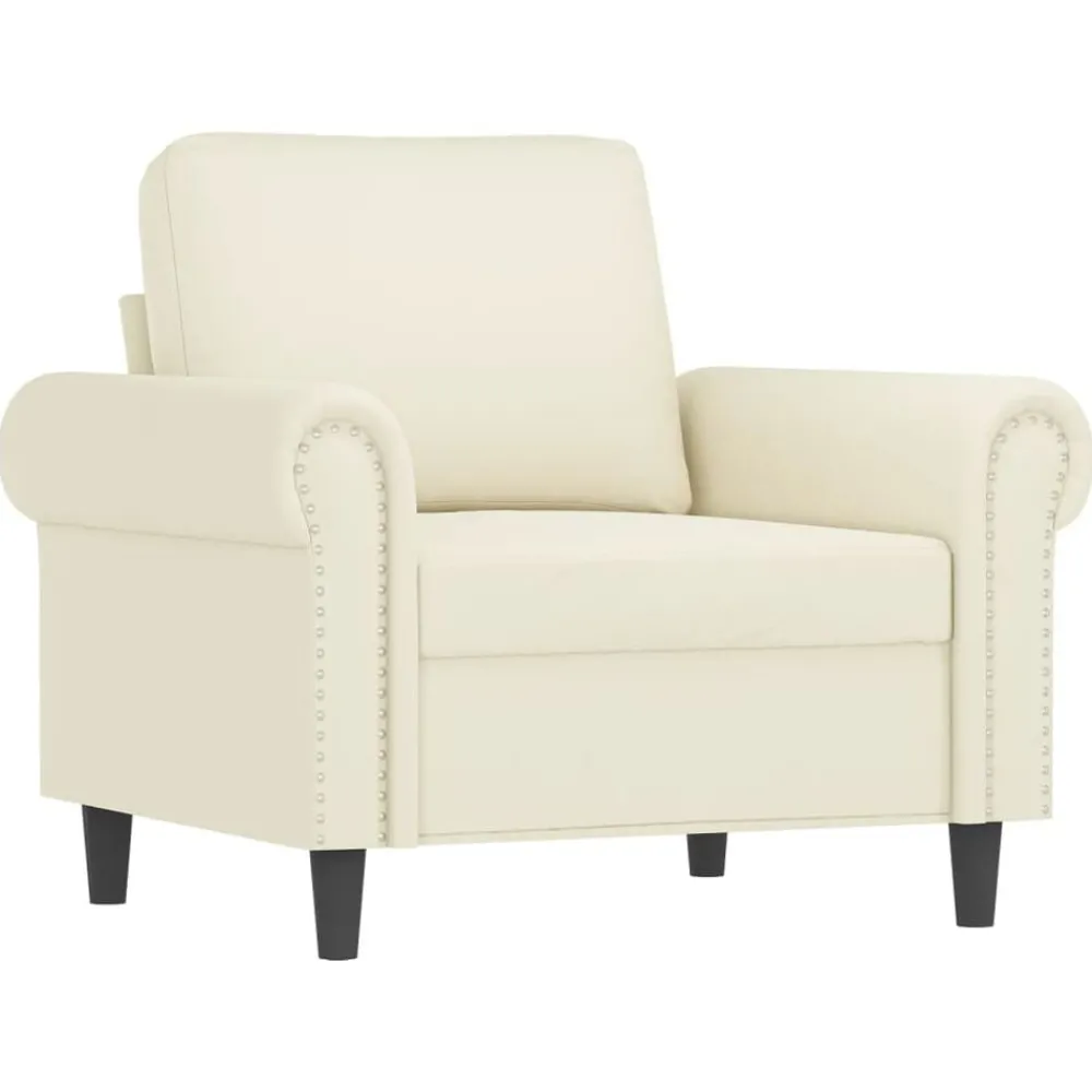 Banken*vidaXL 4-delige Loungeset met kussens fluweel crèmekleurig Crème