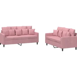 2-delige Loungeset met kussens fluweel>vidaXL Clearance