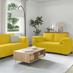 3-delige Loungeset met kussens fluweel>vidaXL Clearance