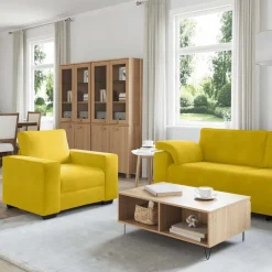 3-delige Loungeset met kussens fluweel><noscript><img width=