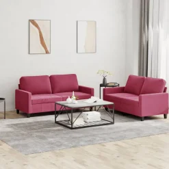 2-delige Loungeset met kussens fluweel>vidaXL Hot
