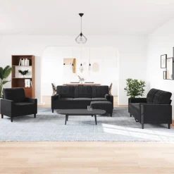 4-delige Loungeset met kussens en bolsters fluweel><noscript><img width=