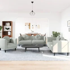 Banken*vidaXL 2-delige Loungeset met kussens fluweel donkergroen