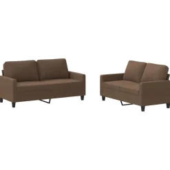 2-delige Loungeset met kussens stof>vidaXL Sale