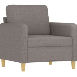 Banken*vidaXL 3-delige Loungeset met kussens stof Taupe