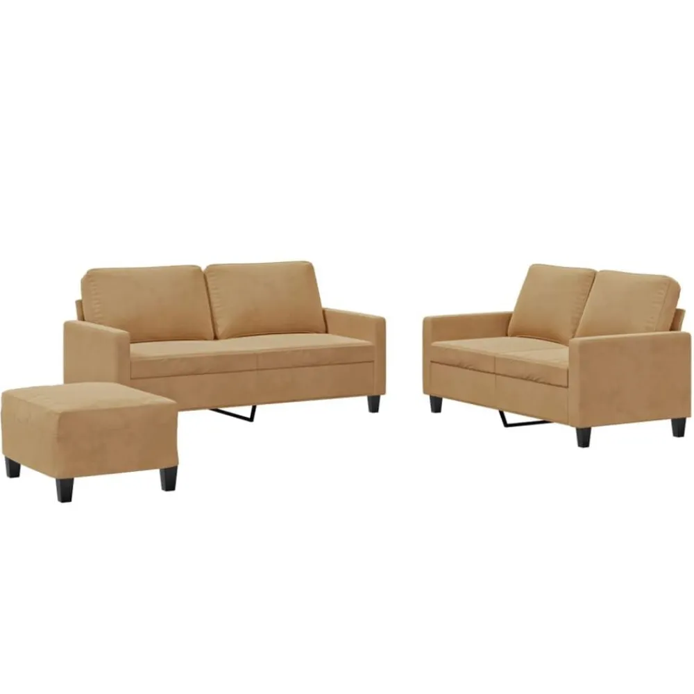 3-delige Loungeset met kussens fluweel>vidaXL Sale