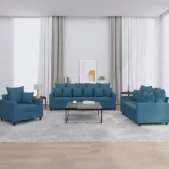 3-delige Loungeset met kussens fluweel>vidaXL Best