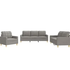 3-delige Loungeset met kussens stof>vidaXL Best