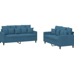 2-delige Loungeset met kussens fluweel>vidaXL Outlet