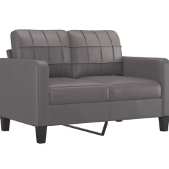 Banken*vidaXL 3-delige Loungeset met kussens kunstleer Grijs
