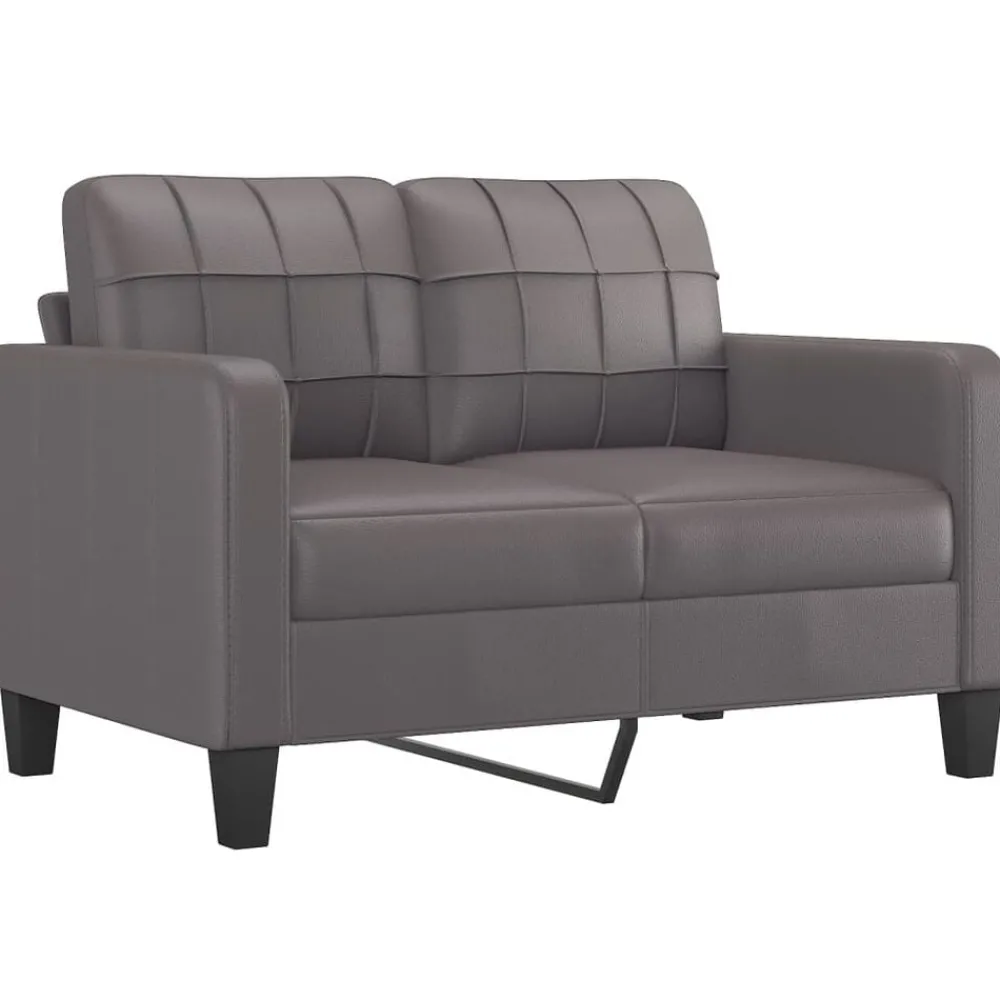 Banken*vidaXL 3-delige Loungeset met kussens kunstleer Grijs