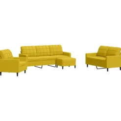 4-delige Loungeset met kussens fluweel>vidaXL Outlet