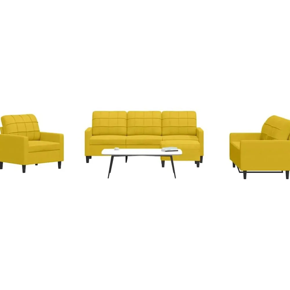 4-delige Loungeset met kussens fluweel>vidaXL Outlet