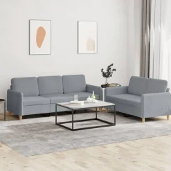 2-delige Loungeset met kussens stof>vidaXL Best