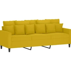Banken*vidaXL 4-delige Loungeset met kussens fluweel Geel