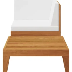 2-delige Loungeset met kussens massief acaciahout><noscript><img width=