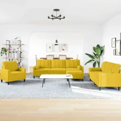 4-delige Loungeset met kussens en bolsters fluweel><noscript><img width=