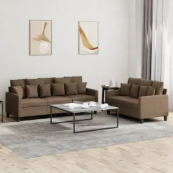 2-delige Loungeset met kussens stof>vidaXL Best