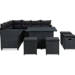 6-delige Loungeset met kussens poly rattan>vidaXL Best