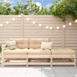 3-delige Loungeset met kussens massief hout>vidaXL Best