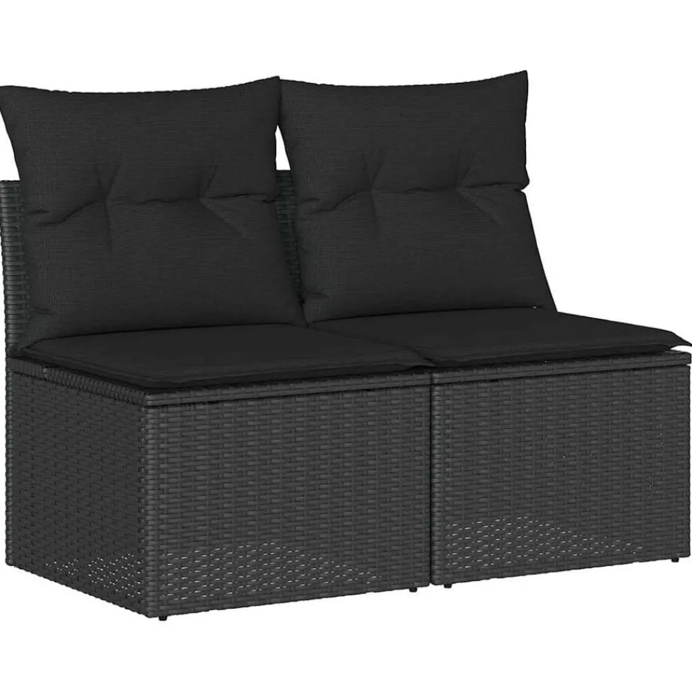 2-delige Loungeset met kussens poly rattan acacia>vidaXL Discount