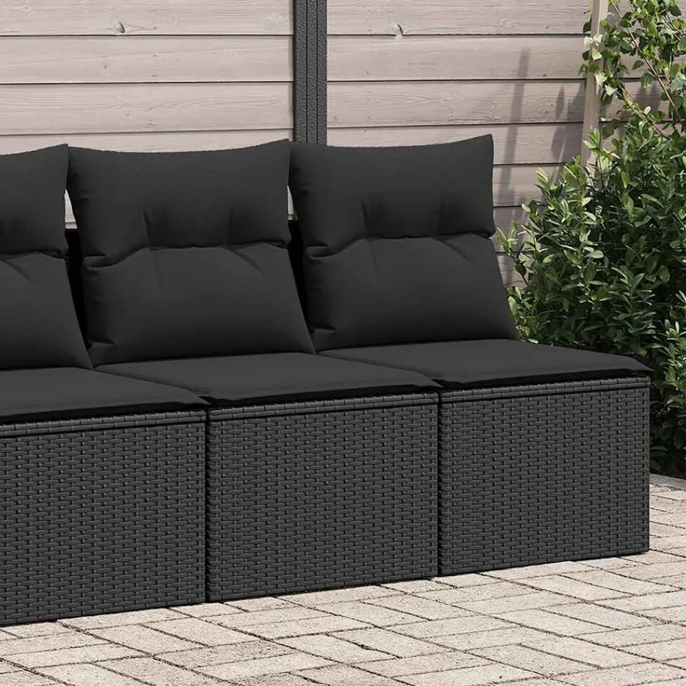2-delige Loungeset met kussens poly rattan acacia>vidaXL Discount