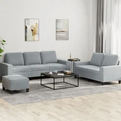 3-delige Loungeset stof>vidaXL Sale