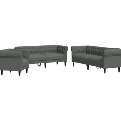 3-delige Loungeset stof>vidaXL Sale